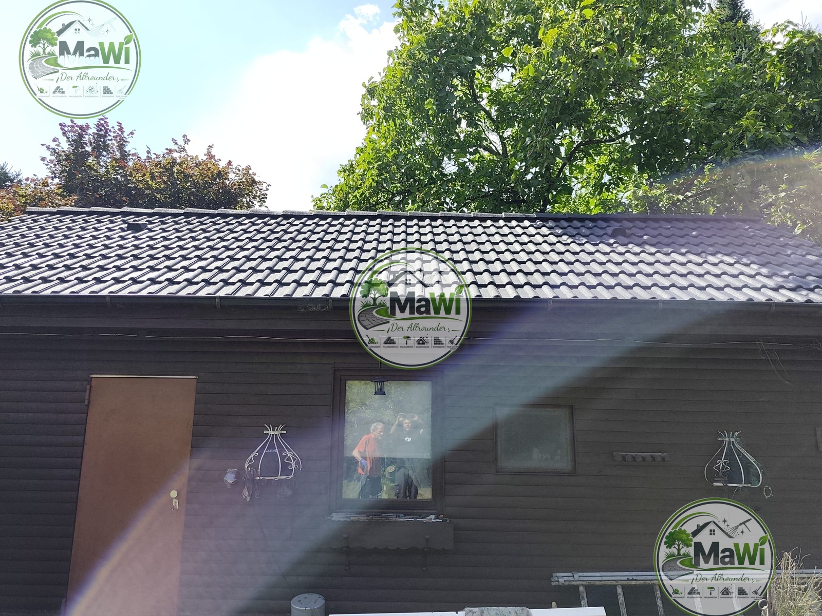 Gereinigtes und neu beschichtetes Dach nach der Arbeit von MaWi